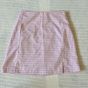 Brandy Melville Pink Gingham Skirt